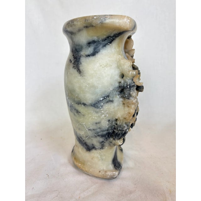Early 20th Century Carved Soapstone Vase For Sale - Image 4 of 9