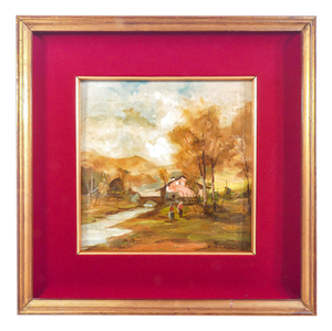 Giuseppe Gheduzzi, Landscape. Oil on Panel