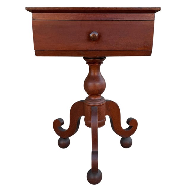 American 19th Century American Empire Side Table For Sale - Image 3 of 14