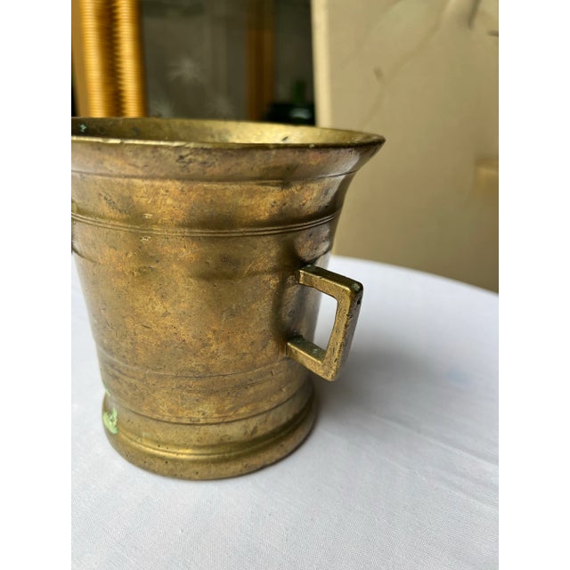 Pair of 1970s Brass Metal Vases For Sale In Atlanta - Image 6 of 9