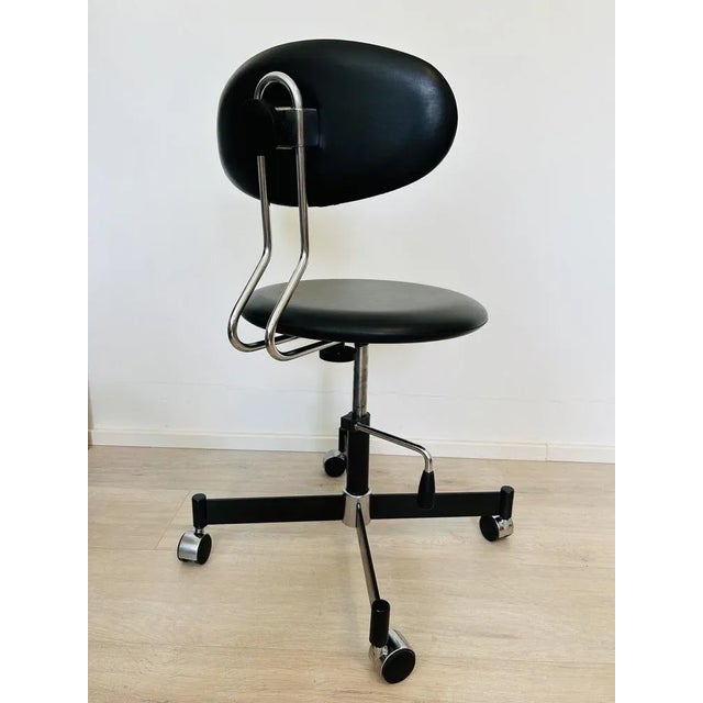 Vintage Black Kovona Office Stool Model Z-370, 1960s For Sale - Image 4 of 12