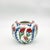Ceramic Handmade Ceramic Lidded Bonbonniere Jar Red Tulips and Carnations Round Globe For Sale - Image 7 of 8