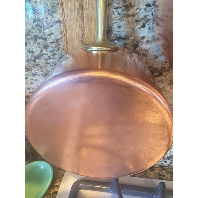 Antique Copper Pans, Lovely Patina - 6 pcs For Sale - Image 4 of 18