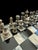 1970’s Marble Chess Game Set Black and Gray Onyx - 33 Pieces For Sale - Image 4 of 11