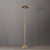 Nova Rancho Mirage Fleur Torchiere Lamp, Weather Brass, Marble Base, Linen Shade, Dimmable For Sale - Image 4 of 5