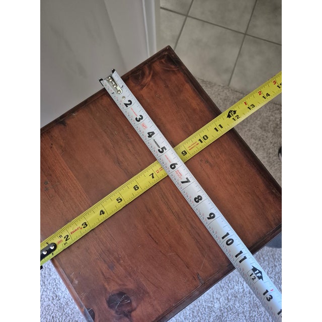 Late 20th Century Walnut Side Table With Drawer For Sale - Image 4 of 5