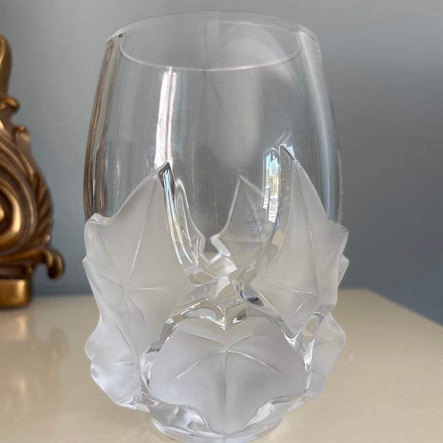 Beautiful signed Lalique Hedera vase from the 1960’s by Marc Lalique, son of Rene. In exceptional condition and very heavy...