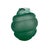 A striking vintage Lalique style art glass vase in a rich emerald green, featuring a sculptural snake wrapped around the...