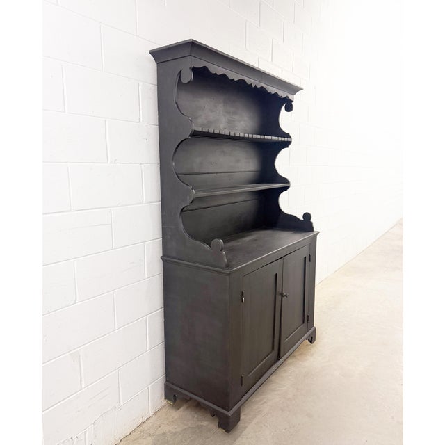 Farmhouse Antique Hutch 19th Century Country Farmhouse Primitive Dresser For Sale - Image 3 of 16