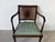 Vintage Hollywood Regency Faux Grain Painted Armchair With Cane Back & Upholstered Seat For Sale - Image 10 of 12