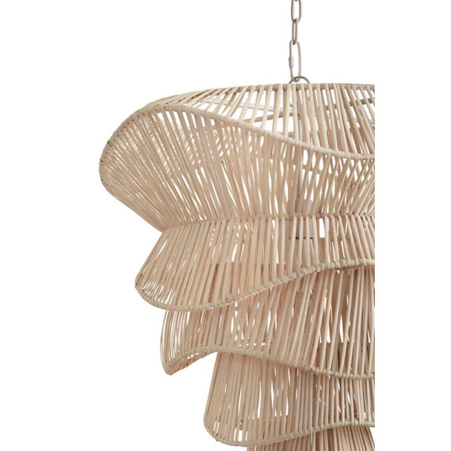 Contemporary Cambry Rattan Light Fixture For Sale - Image 3 of 6