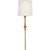 Studio VC for Visual Comfort Signature Dauphine Sconce in Gilded Iron with Linen Shade For Sale