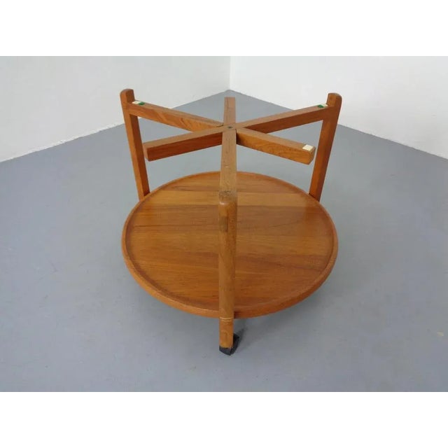Danish Teak Bar Cart with Removable Tray, 1960s For Sale - Image 11 of 13