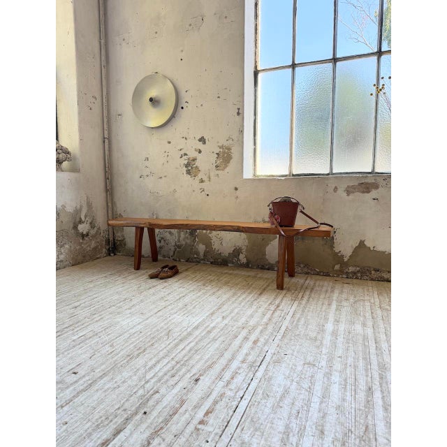 Aranjou Brutalist Elm Bench, 1960s For Sale - Image 3 of 18