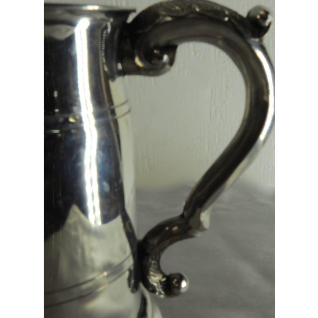 1980s Sheffield England Classic Engraved Pewter Tankard For Sale - Image 5 of 11