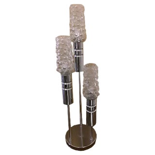 Cascade Table Lamp in Chromed Metal from Sölken Leuchten, 1970s For Sale