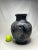 Traditional Black Floral Embossed Vase in the Style Rene Lalique For Sale - Image 10 of 10