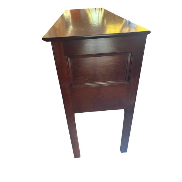 1940s Queen Anne Style Server/Sideboard With Two Tone Wood Front For Sale - Image 4 of 5