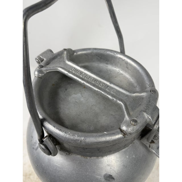 Silver Antique Aluminum Fresh Milk Can, 1950s For Sale - Image 8 of 13