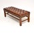 Antique Georgian Leather Bench, 1950s For Sale - Image 4 of 9