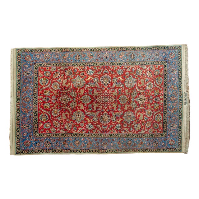 VIntage Middle Eastern Isfahan Rug For Sale