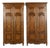 Baker Furniture French Provincial Louis XV Carved Oak Armoire Dressers or Linen Presses, Pair For Sale