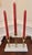 Hollywood Regency Brass Three-Candle Candelabra on White Marble Base For Sale - Image 4 of 11