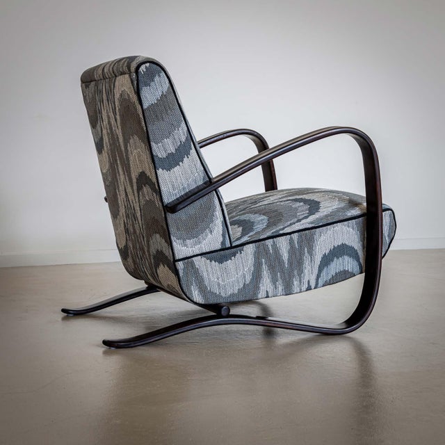 Pair of H-269 Lounge Chairs by Jindřich Halabala, Czech Republic 1930s For Sale - Image 10 of 18
