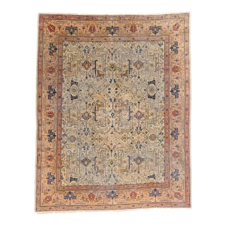 Antique Persian Tabriz Rug, 09'01 X 11'05 For Sale