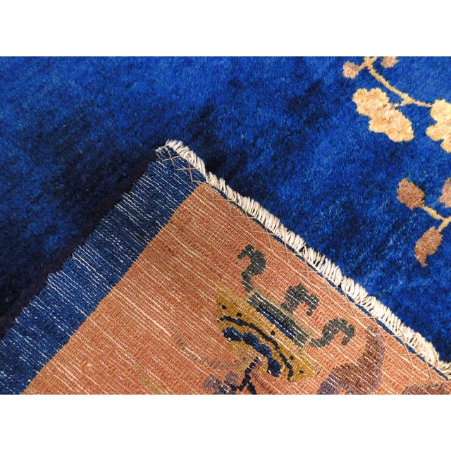 Handmade Antique Chinese Woolen Rug. 4'1"x 6'5" For Sale - Image 10 of 18