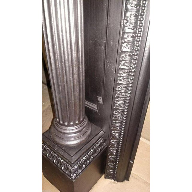 Large Victorian Neoclassical Cast Iron Fireplace Surround For Sale - Image 6 of 8