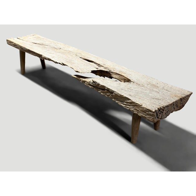 Andrianna Shamaris Sculptural Antique Bench For Sale - Image 10 of 18