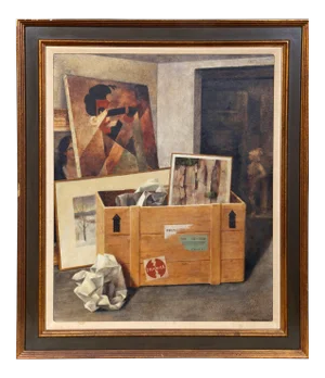 Harry Lane, Art and Receiving, Oil on Board