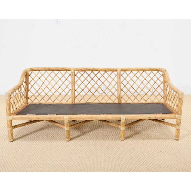 Wood McGuire Organic Modern Rattan Sofa For Sale - Image 7 of 12