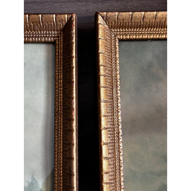 Wood Pair of Vintage Wood Art Frames Gold For Sale - Image 7 of 12