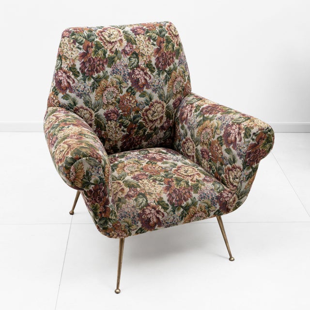 Mid-Century Modern Italian Armchairs in the style of Gigi Radice, 1950, Set of 2 For Sale - Image 4 of 11