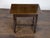 English Oak 19th Century Bobbin Legs Side Table with Geometric Font Drawer For Sale - Image 9 of 12