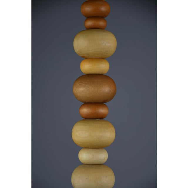 Postmodern Sculptural White Lacquered Steel Coat Stand with Turned Wooden Beads, 1988 For Sale - Image 10 of 16