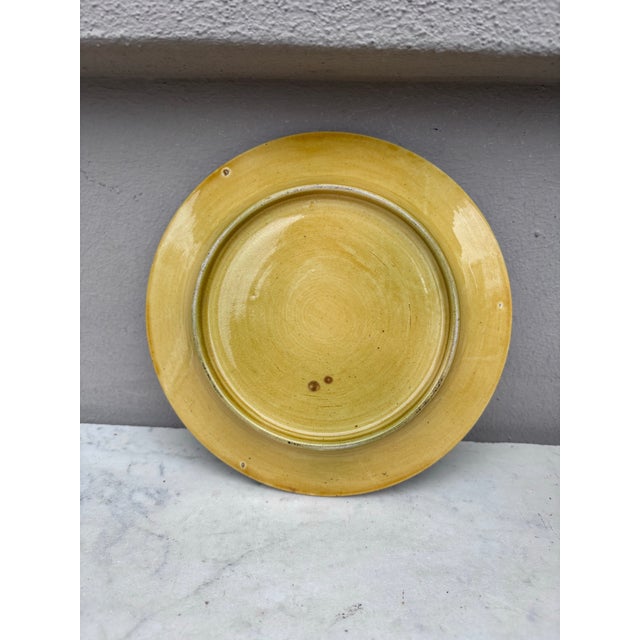 19th Century English Majolica Leaves Plate For Sale - Image 4 of 4