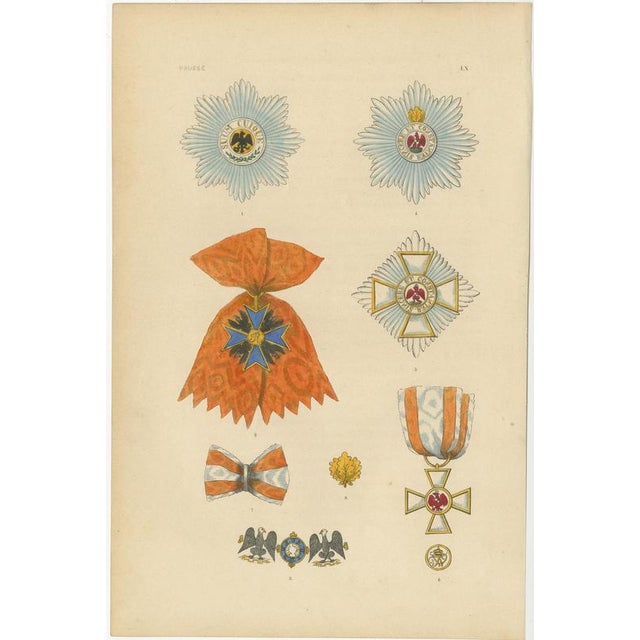 Plate LX Orders of Prussia, Black Eagle and Red Eagle Insignia, 1844 For Sale - Image 3 of 8