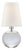 Thomas O'Brien by Visual Comfort Signature Tiny Terri Round Accent Lamp in Crystal with Linen Shade For Sale