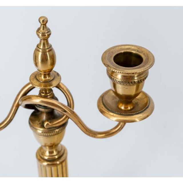Antique Swedish Brass Candlesticks Skultuna Bruk No. 23, 1890s, Set of 2 For Sale - Image 5 of 14