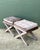 Vintage Tufted Velvet X Benches - A Pair For Sale - Image 4 of 12
