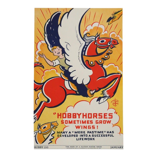 1937 American Hope of a Nation Poster Series, Hobbies (Hobbyhorses) For Sale