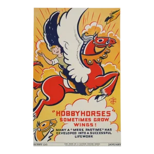 1937 American Hope of a Nation Poster Series, Hobbies (Hobbyhorses)