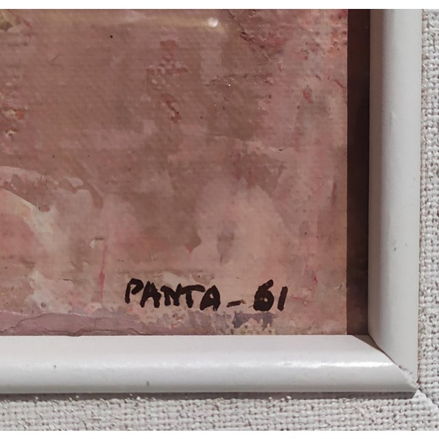 Pantaleoni Ideo, 1961, Oil on Canvas, Framed For Sale - Image 4 of 5