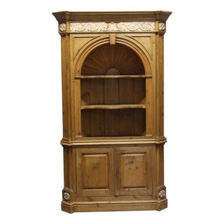 Early 20th Century Georgian Revival Knotty Pine Alcove Cabinet For Sale