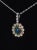 Certified Natural 2.77CTS VS F Diamond Black Opal 18K Solid Gold Pendant Necklace For Sale - Image 10 of 10