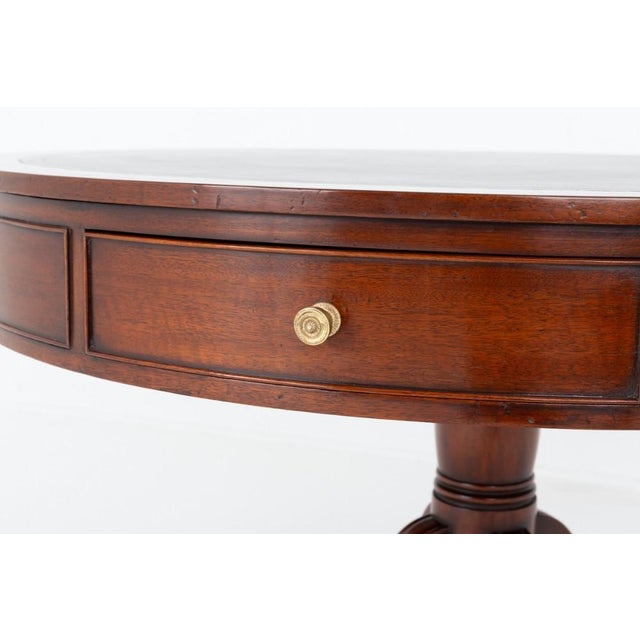 Georgian Revival Drum Table in Mahogany, 1920s For Sale - Image 3 of 7