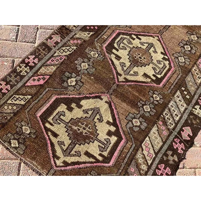Textile Vintage Hand Made Area Rug - 37.5" X 58" For Sale - Image 7 of 10
